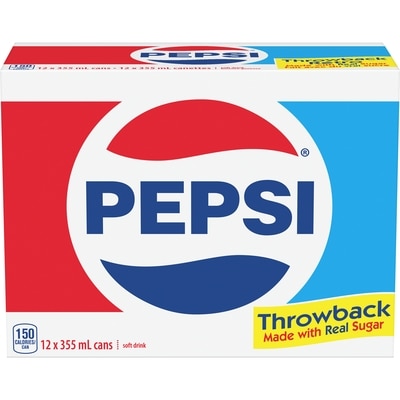 Pepsi Throwback Cola, 12-Pack 12x355.0 ml, $0.18/100ml
