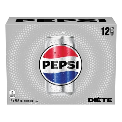 Pepsi Cola Diète 12x355.0 ml, 0,21 $/100ml
