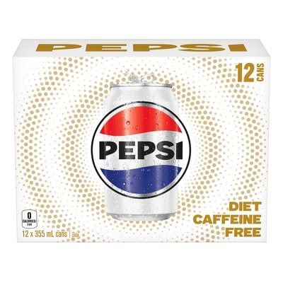 Pepsi Diet Caffeine Free Cola 12x355.0 ml, $0.21/100ml