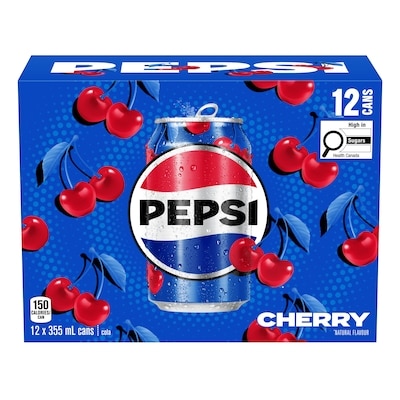 Pepsi Wild Cherry Soda 12x355.0 ml, $0.21/100ml