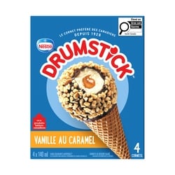 Nestlé Drumstick Cornets Vanille Au Caramel 4x140.0 ml, 0,71 $/100ml