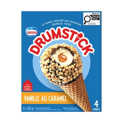 Nestlé Drumstick Cornets Vanille Au Caramel 4x140.0 ml, 0,71 $/100ml