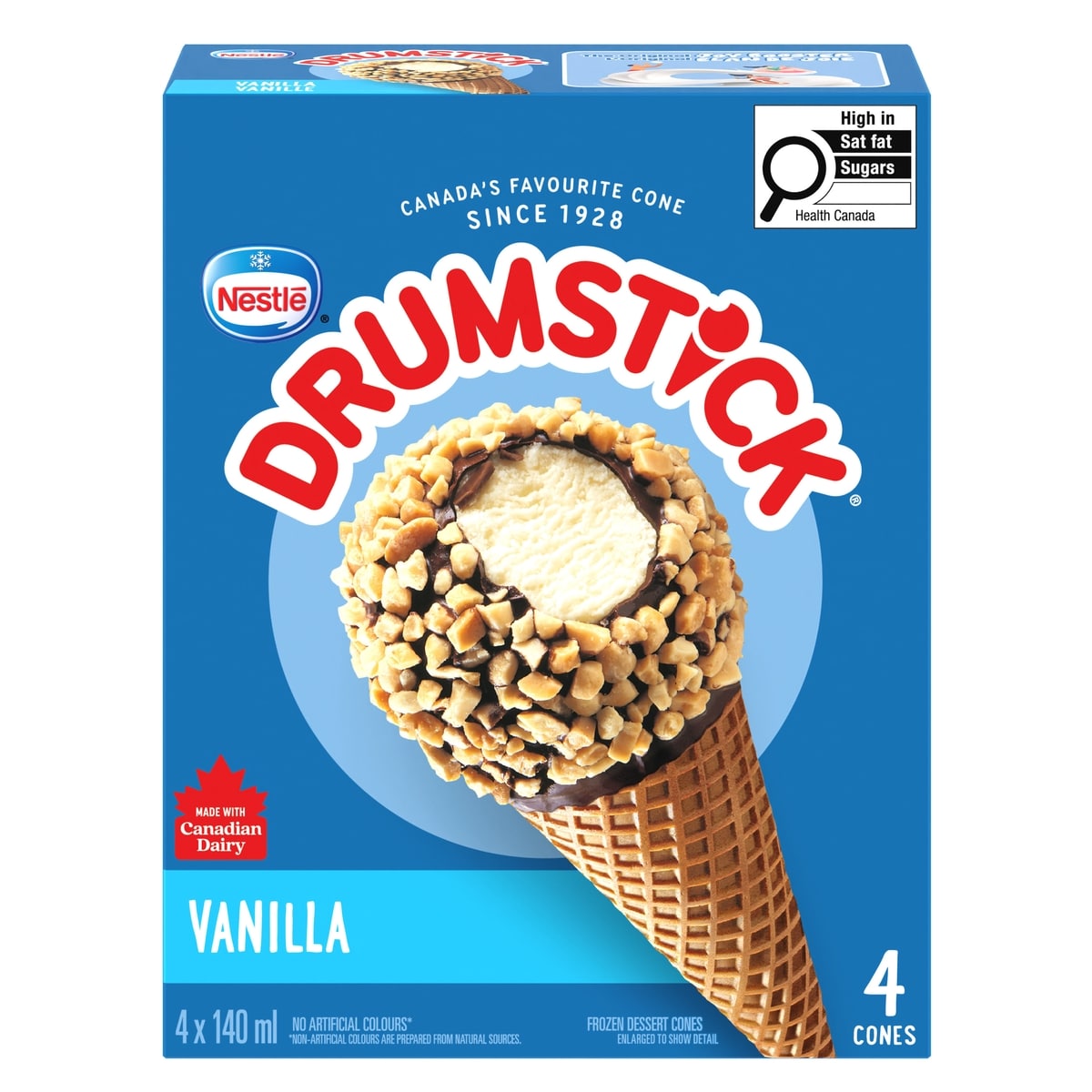 Nestlé Drumstick Frozen Dessert Cones Vanilla