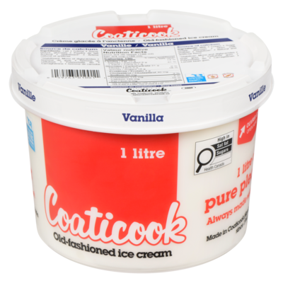 Coaticook Old-fashioned Ice Cream, Vanilla 1 l, $0.45/100ml