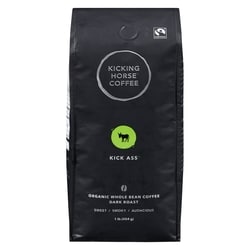 Kicking Horse Organic Fairtrade Dark Roast Whole Bean Coffee, Kick Ass 454 g, $3.74/100g