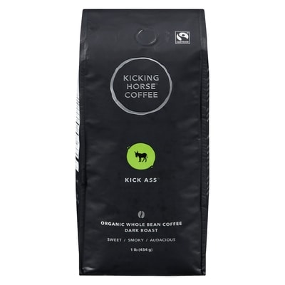 Kicking Horse Organic Fairtrade Dark Roast Whole Bean Coffee, Kick Ass 454 g, $5.72/100g