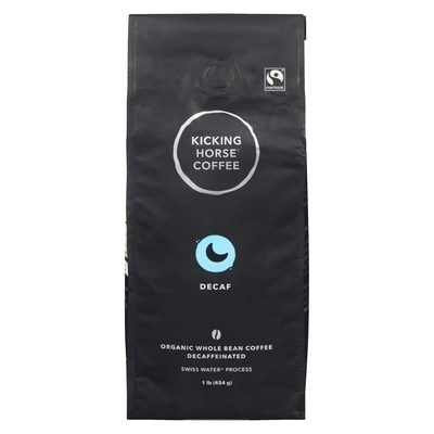 Organic Fairtrade Dark Roast Whole Bean Coffee, Decaf