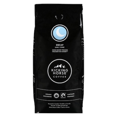 Kicking Horse Café En Grains Biologique Équitable Torréfaction Foncée, Decaf 454 g, 5,06 $/100g