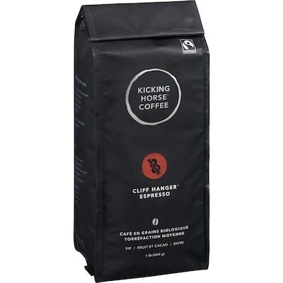 Café En Grains Biologique Équitable Torréfaction Moyenne, Cliff Hanger Espresso