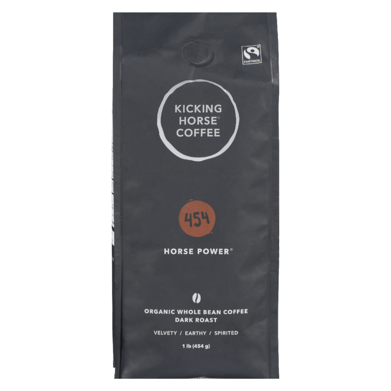 Organic Fairtrade Dark Roast Whole Bean Coffee, 454 Horse Power