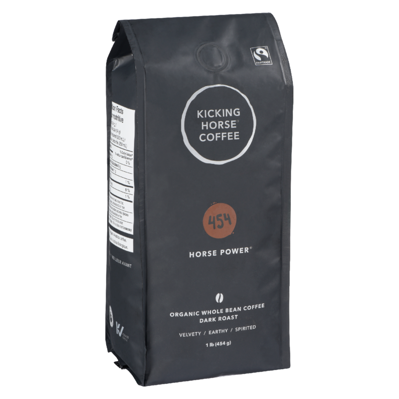 Organic Fairtrade Dark Roast Whole Bean Coffee, 454 Horse Power