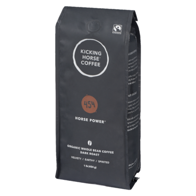 Organic Fairtrade Dark Roast Whole Bean Coffee, 454 Horse Power
