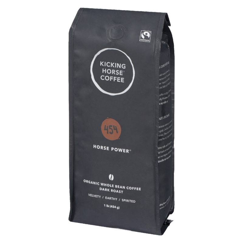 Organic Fairtrade Dark Roast Whole Bean Coffee, 454 Horse Power