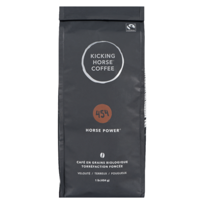 Kicking Horse Café En Grains Biologique Équitable Torréfaction Foncée, 454 Horse Power 454 g, 5,50 $/100g
