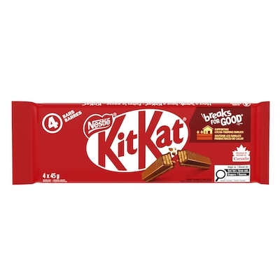 Nestlé Kitkat Milk Chocolate Wafer Bars 4x45.0 g, $4.16/100g