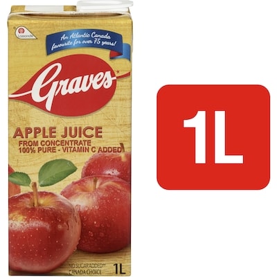 Graves Apple Juice 1 l, $0.25/100ml
