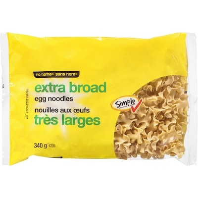 No Name Extra Broad Egg Noodles 340 g, $0.97/100g