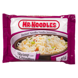 Mr Noodles Nouilles instantanées saveur de crevettes 85 g, 0,59 $/100g
