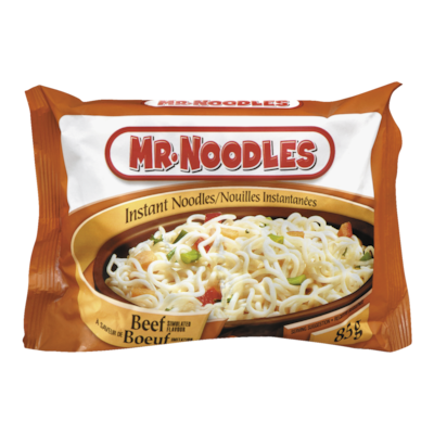 Mr Noodles Nouilles instantanées saveur de bœuf 85 g, 0,81 $/100g