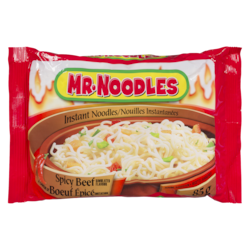 Mr Noodles Nouilles instantanées saveur de bœuf épicé 85 g, 0,59 $/100g