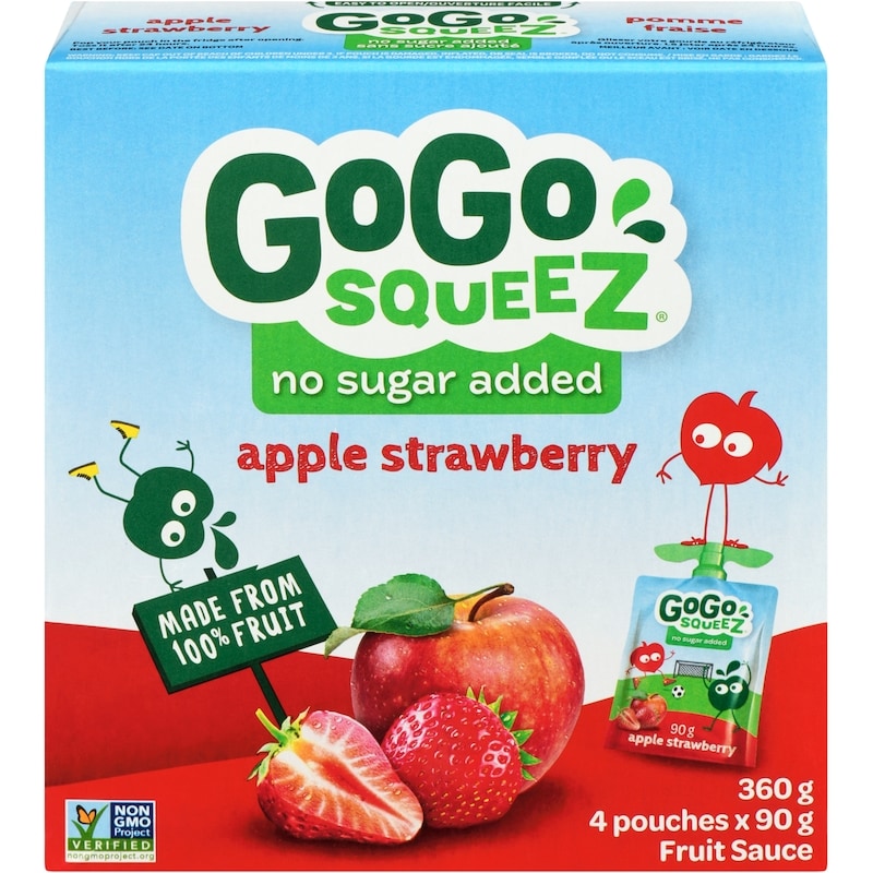 GoGo squeez Squeeze, Apple Strawberry - 4x90.0 g | Fortinos