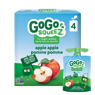 GoGo squeez Squeeze, Apple 4x90.0 g, $1.25/100g