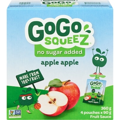 GoGo squeez Squeeze, Apple 4x90.0 g, $1.11/100g