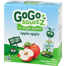GoGo squeez Squeeze, Apple - 4x90.0 g | Zehrs