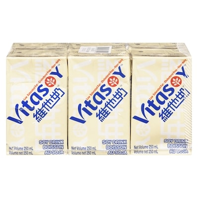 Vitasoy Soy Drink 6x250.0 ml, $0.40/100ml