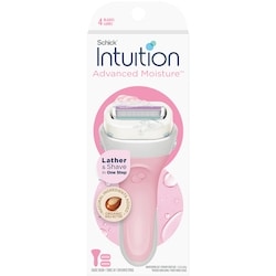 Rasoir pour femmes Schick Intuition Hydratation améliorée avec beurre de karité, 1 manche et 2 cartouches