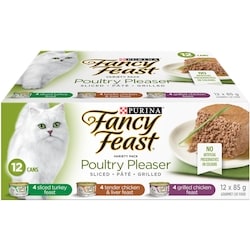 Purina Fancy Feast Poultry Pleaser Variety Pack, Wet Cat Food 12x85.0 g, $1.37/100g