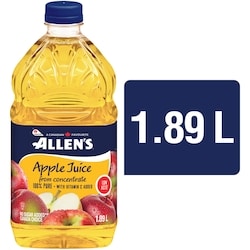 Allen's Pure Apple Juice Low Acid 1.89 l, $0.23/100ml