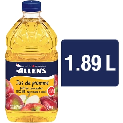 Allen’s Jus de pomme pur à faible acidité 1.89 l, 0,24 $/100ml