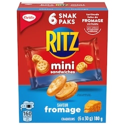 Christie MINI RITZ Sandwiches à saveur de fromage en format Snak Pak 180 g, 2,49 $/100g