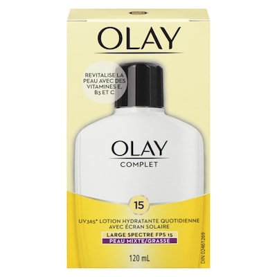Olay Lotion hydratante Complet avec FPS 15 pour peau grasse, 120 mL 120 ml, 10,62 $/100ml