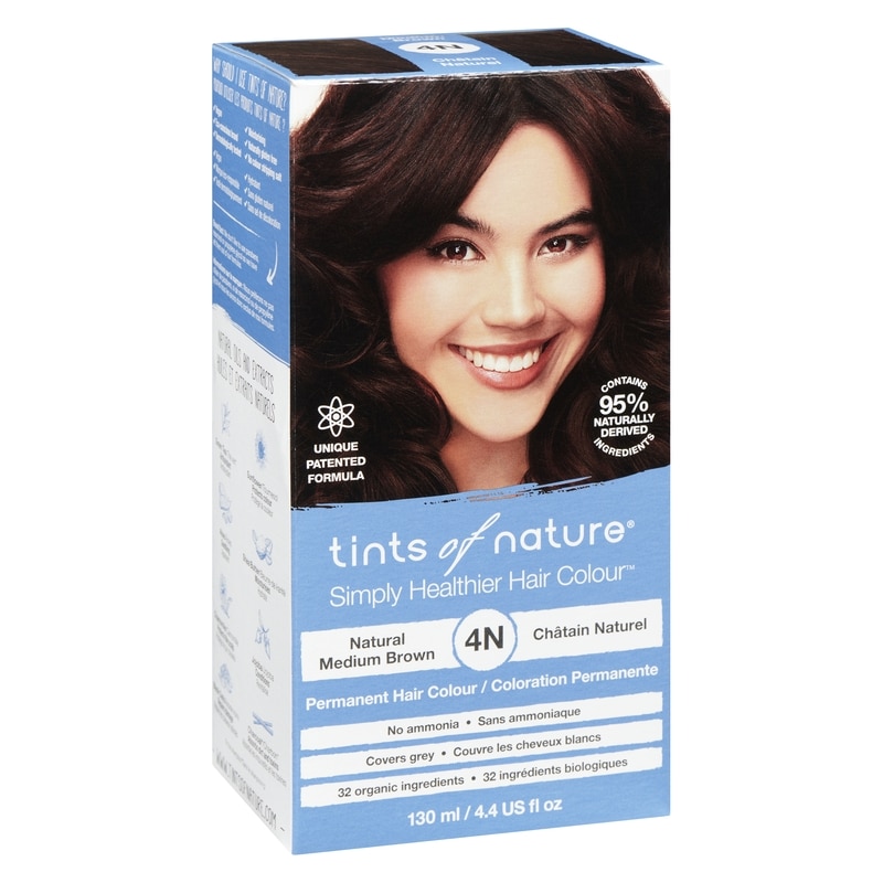 Hair Colour, Natural Medium Brown 4N