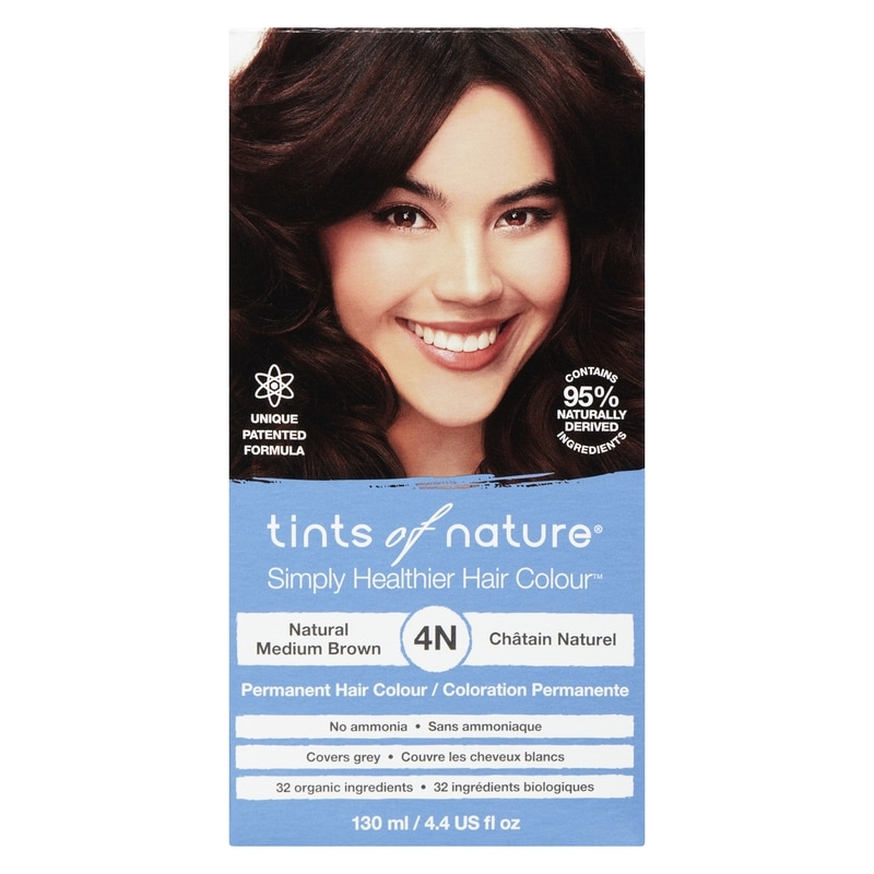 Hair Colour, Natural Medium Brown 4N