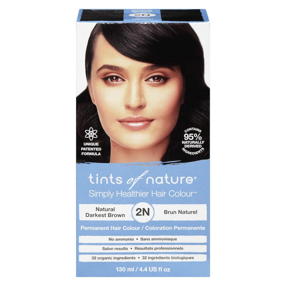 Tints of Nature Colorant capillaire 2N brun très foncé naturel 130 ml, 13,84 $/100ml