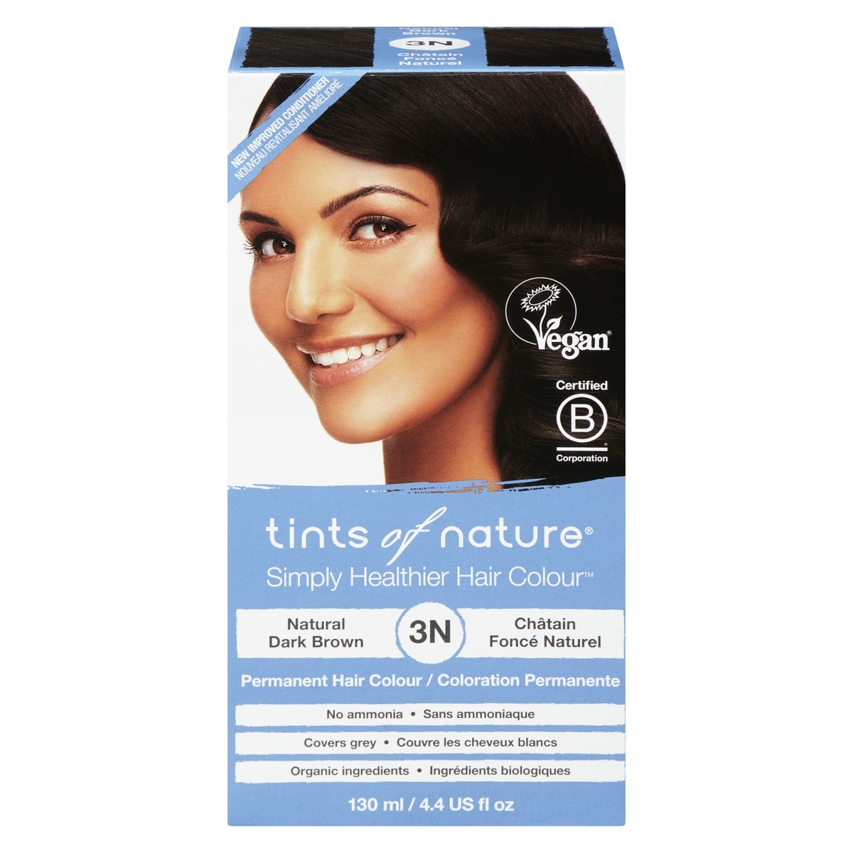 Tints of Nature Colorant capillaire 3N brun foncé naturel 130 ml, 13,84 $/100ml