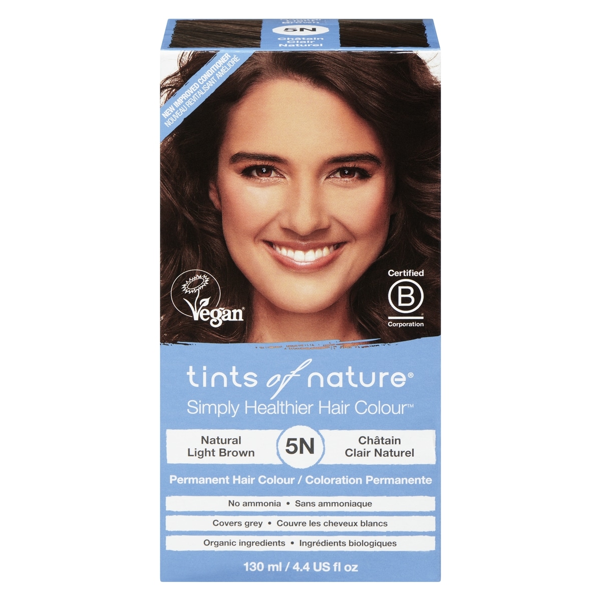 Tints of Nature Colorant capillaire 5N brun pâle naturel 130 ml, 13,84 $/100ml
