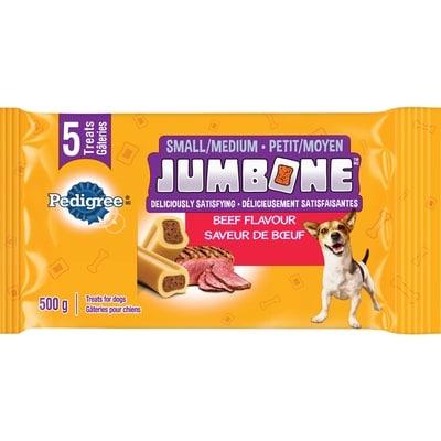 Pedigree Gâteries pour chiens adultes Jumbone saveur de bœuf – pour petits chiens et chiens moyens 5x100.0 g, 2,40 $/100g