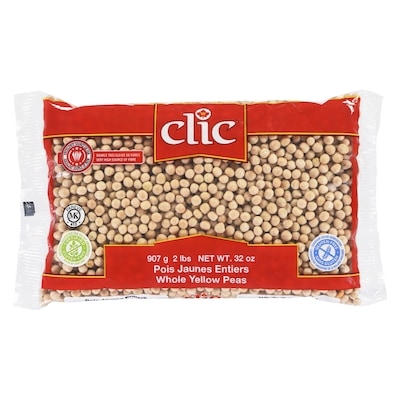 Clic Pois, jaunes 907 g, 0,19 $/100g