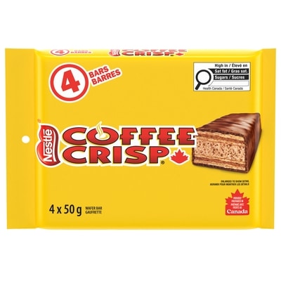 Nestlé Coffee Crisp Gaufrettes, préparées avec fierté au Canada 4x50.0 g, 3,50 $/100g