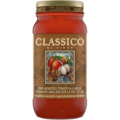 Classico Fire Roasted Tomato & Garlic Spaghetti Pasta Sauce 650 ml, $0.92/100ml