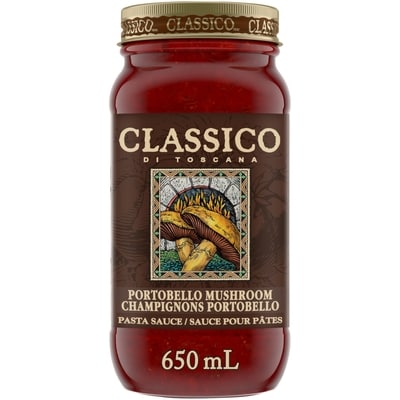 Classico Roasted Portobello Mushrooms Spaghetti Pasta Sauce 650 ml, $0.92/100ml