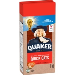 Quaker Quick Oats 1 kg, $0.43/100g