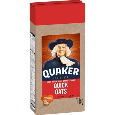 Quaker Quick Oats 1 kg, $0.50/100g
