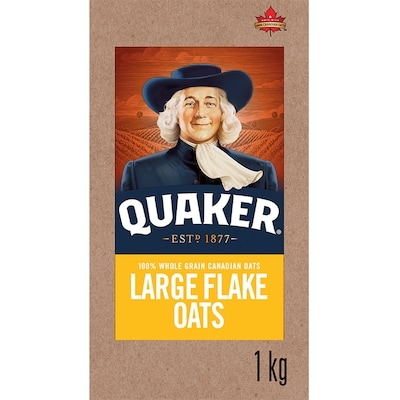 Quaker Oats, Large Flake 1 kg, $0.55/100g