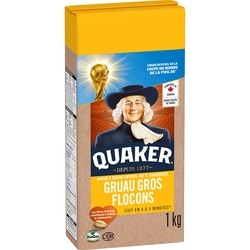 Quaker Gruau gros flocons 1 kg, 0,43 $/100g