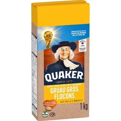 Quaker Gruau, Gros Flocons 1 kg, 0,58 $/100g